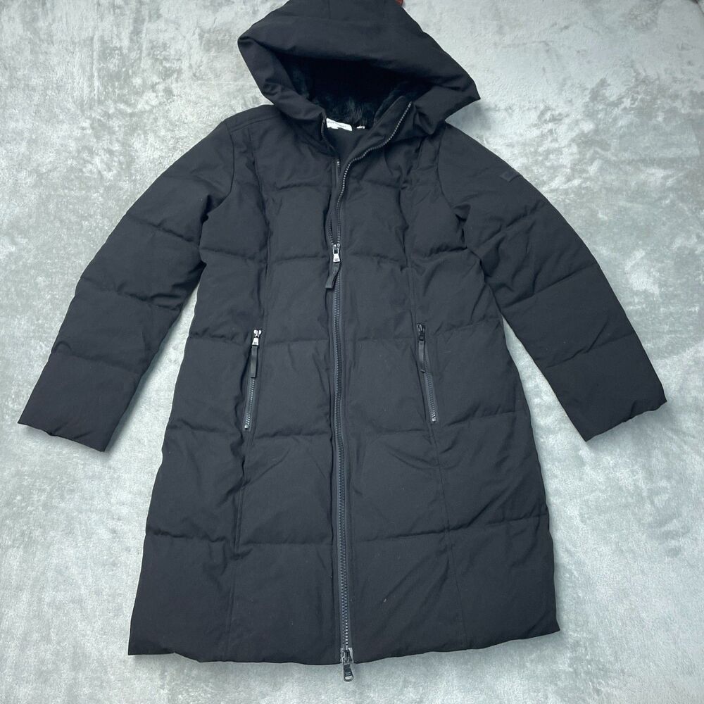 Calvin Klein Women's L Puffer Coat Black c0371